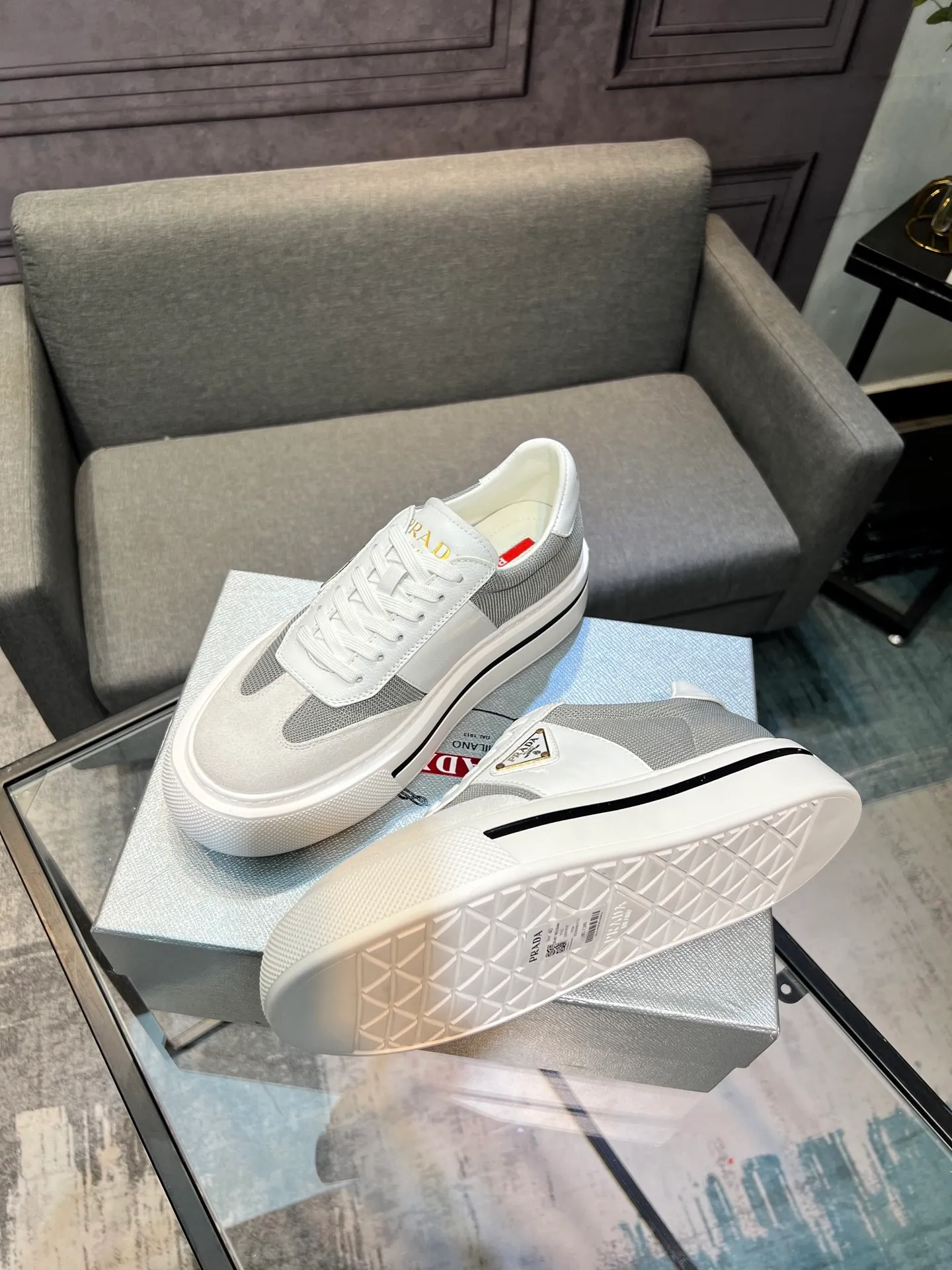 Men's shoes 💰580 [PRADA] Men's shoes are popular in the counter, the official website is synchronized, 1 high-quality shipment ✔️ Original frosted cowhide + cowhide lining, 1🆚1 replica, original sole, 38-45 (45 customized, non-refundable)